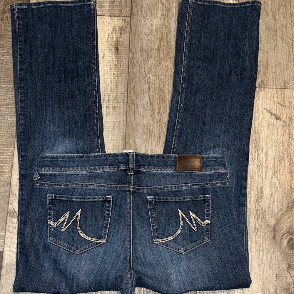 Maurices Dark Blue Straight Leg Jeans-size 16 long